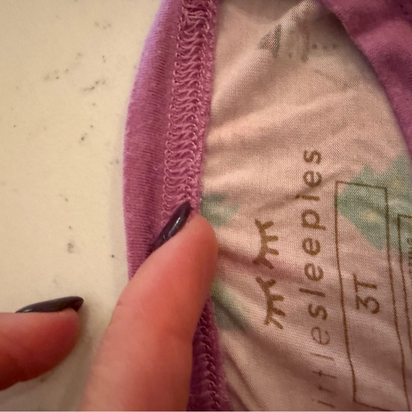 Little Sleepies Pink and Green Tree Print Pajama Set - Picture 2 of 2